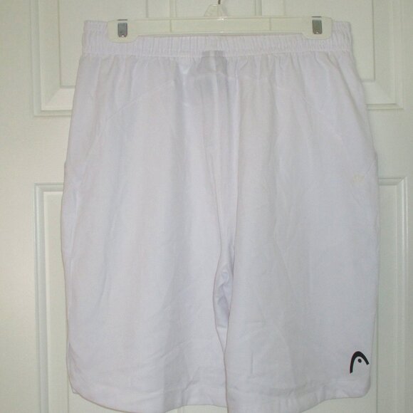 Head Mens White Elastic Drawstring Tennis Gym Short NWOT- Size 30W-34W or Medium - Picture 2 of 4